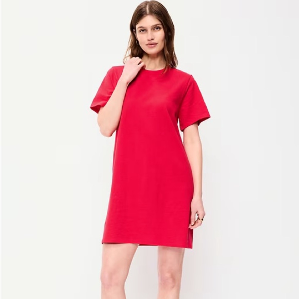 Old Navy Red T-Shirt Dress